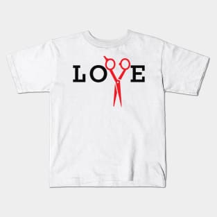 Hair Stylist Love Kids T-Shirt